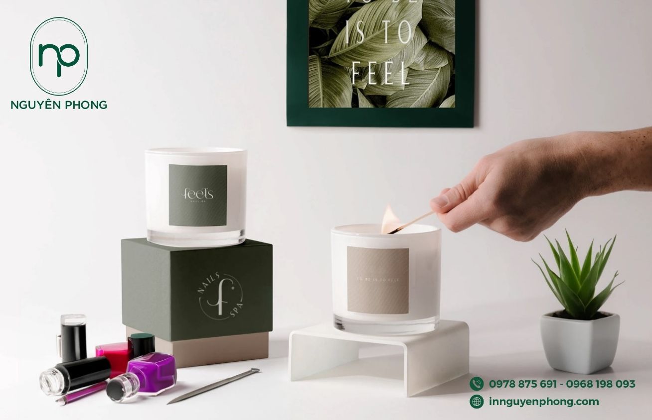 Mẫu logo thẩm mỹ viện in trên hộp cứng